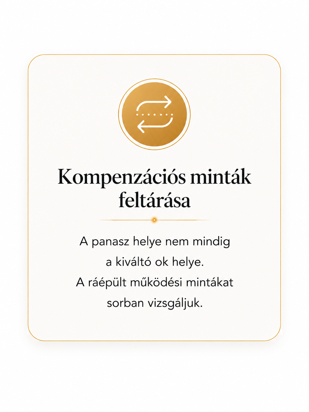 Kompenzációs minták feltárása