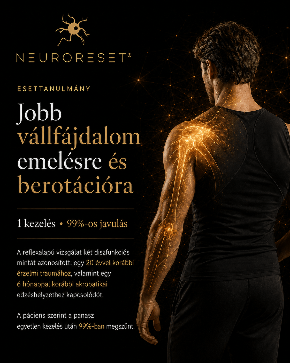 NeuroReset® esettanulmány – cirkuszi akrobata jobb vállfájdalma