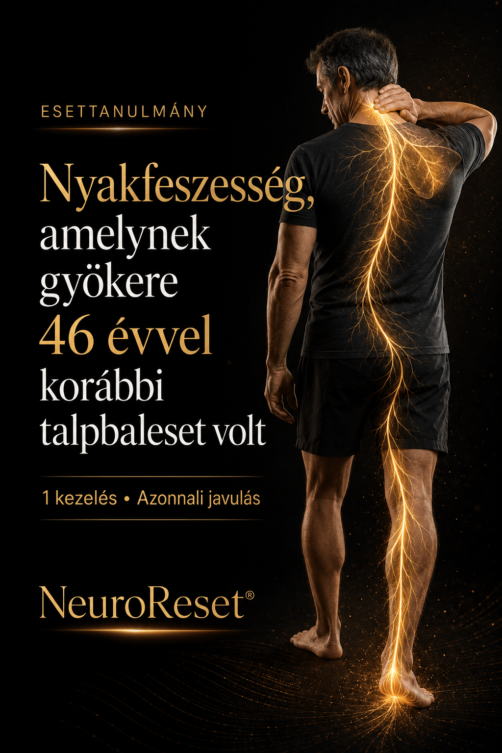 Nyakfeszesség, amelynek gyökere 46 évvel korábbi talpbaleset volt – NeuroReset® esettanulmány